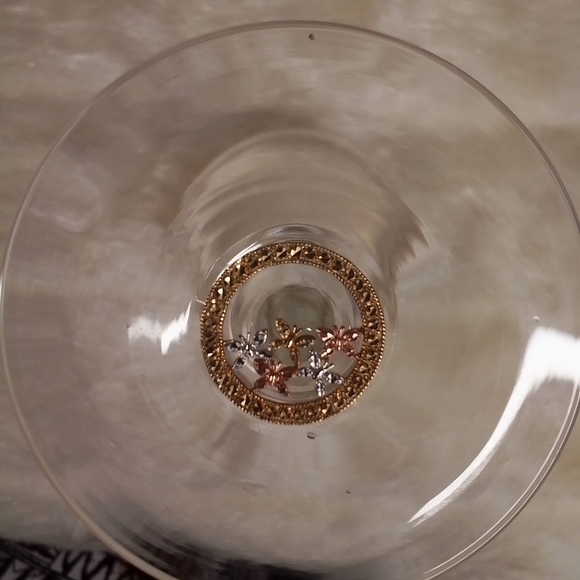 Rose Gold Butterfly Pendant Rose gold-tone Rose, White, Gold Simulated Diamond… - Picture 6 of 9